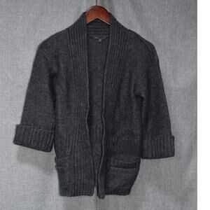 Vince Charcoal Alpaca Blend Shawl Collar Cardigan S